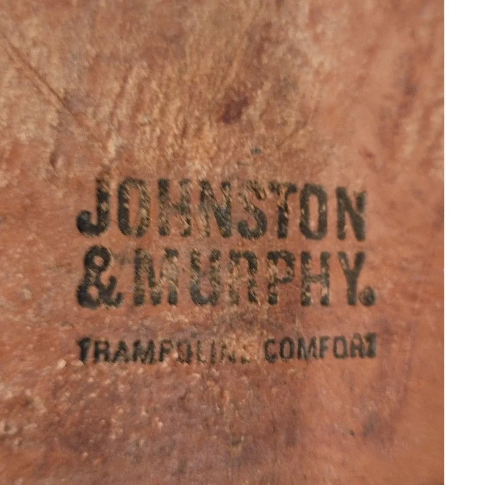 Johnston & Murphy Mens 10.5‎ W Brown Leather Cap Toe Shoes Trampoline Comfort